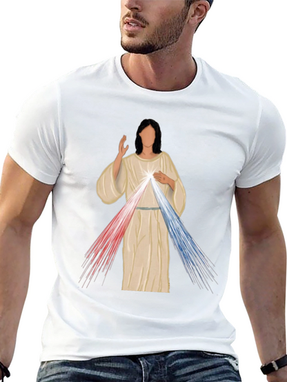 Divine Mercy Graphic Tee - Artistic Religious T-Shirt