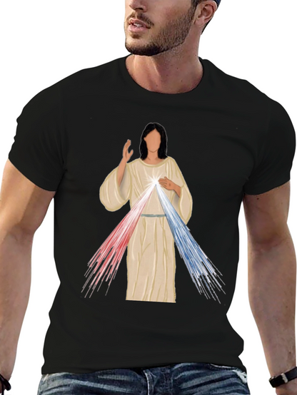 Divine Mercy Graphic Tee - Artistic Religious T-Shirt