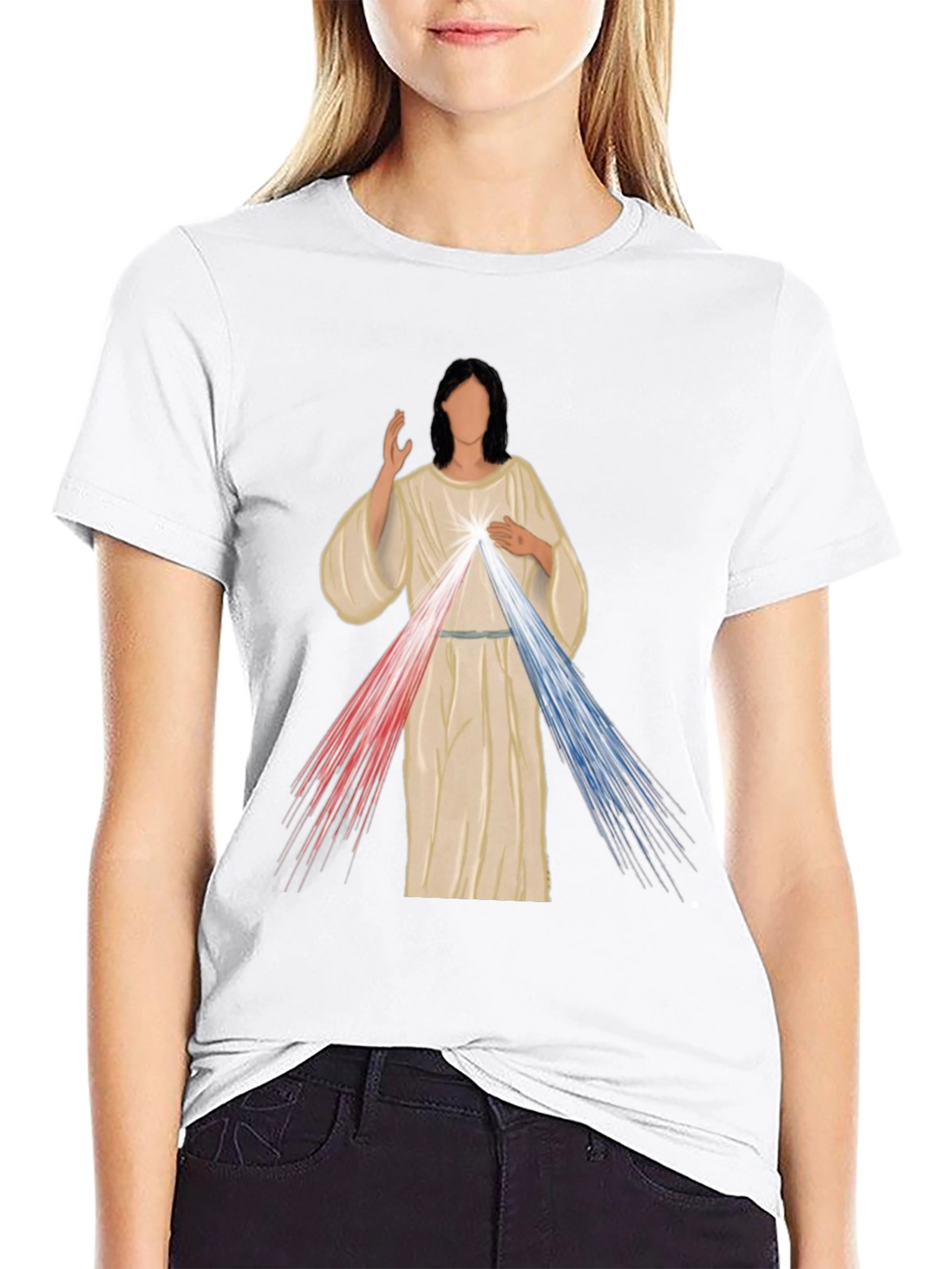 Divine Mercy Graphic Tee - Artistic Religious T-Shirt
