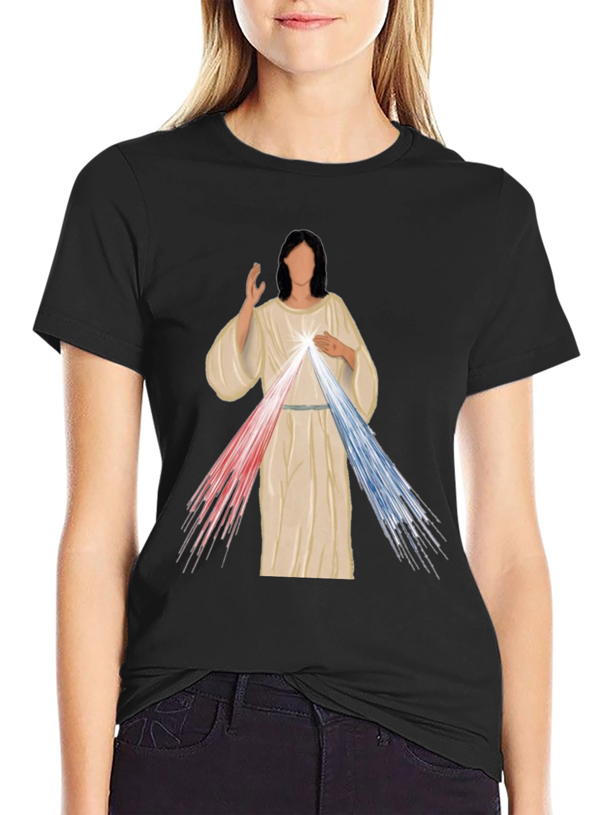 Divine Mercy Graphic Tee - Artistic Religious T-Shirt