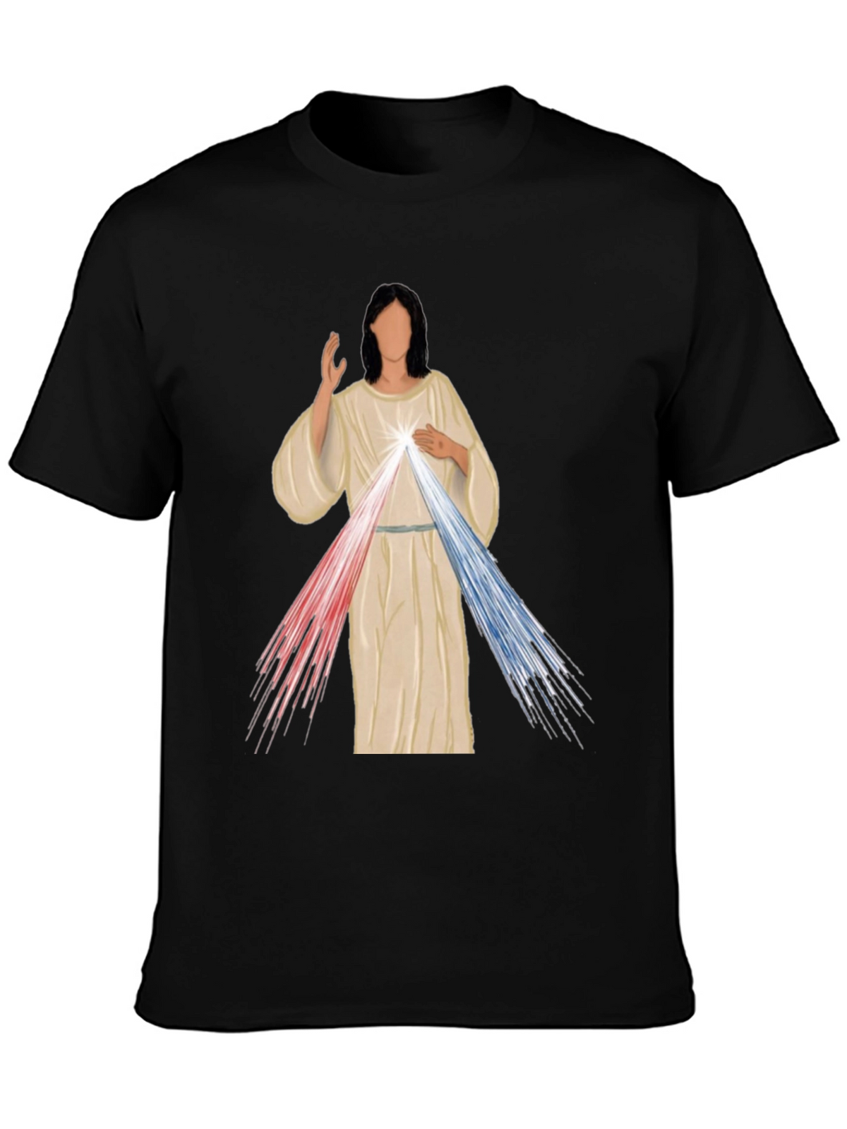 Divine Mercy Graphic Tee - Artistic Religious T-Shirt