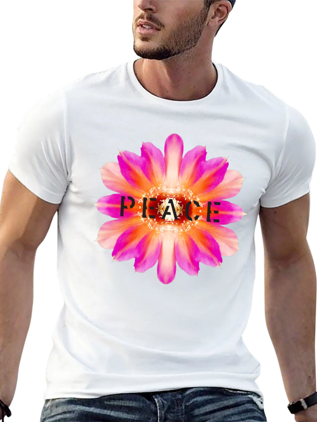 Peace Flower Graphic Tee - Stylish & Comfortable