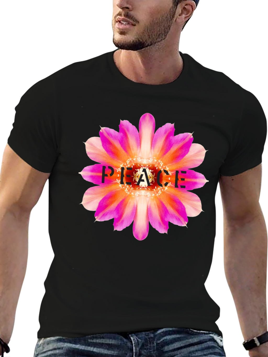 Peace Flower Graphic Tee - Stylish & Comfortable