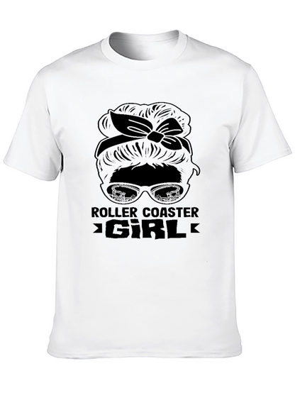 Roller Coaster Girl Messy Bun T-Shirt