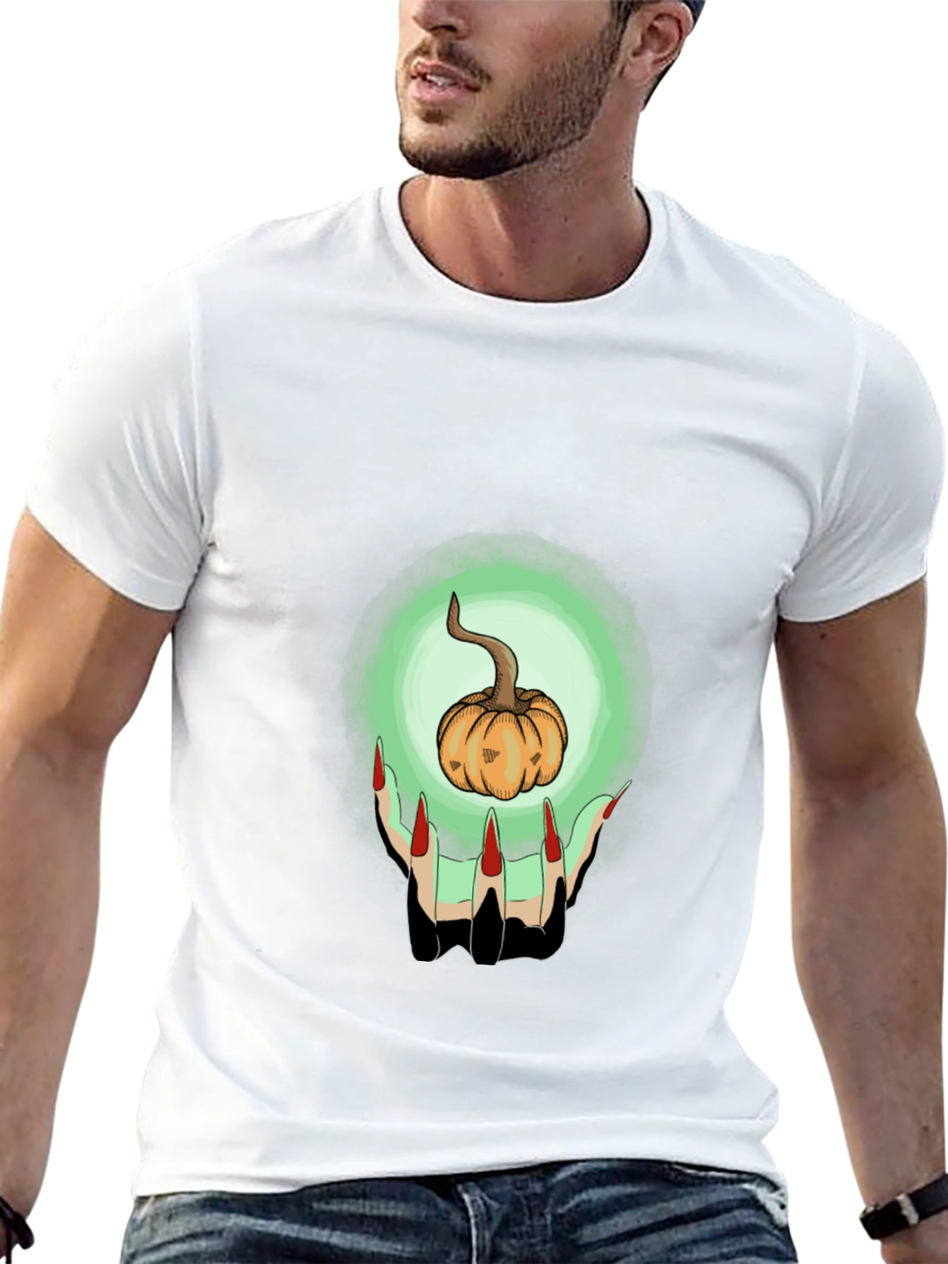 Pumpkin Witch Hands Graphic Tee