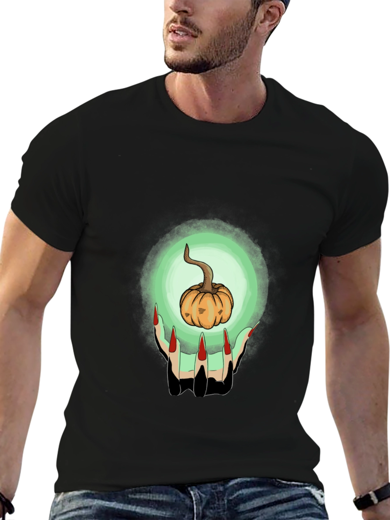 Pumpkin Witch Hands Graphic Tee