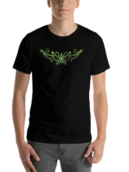 Green Celtic Knot Graphic Black T-Shirt