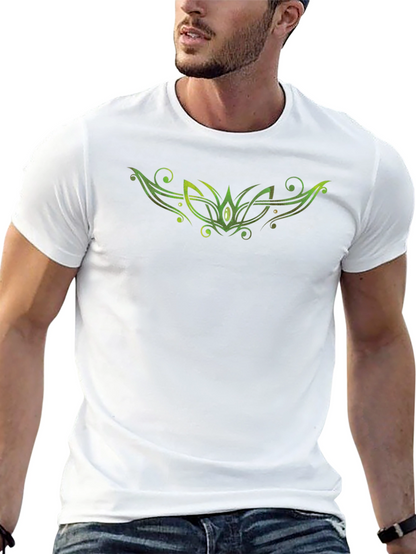 Green Celtic Knot Graphic Black T-Shirt
