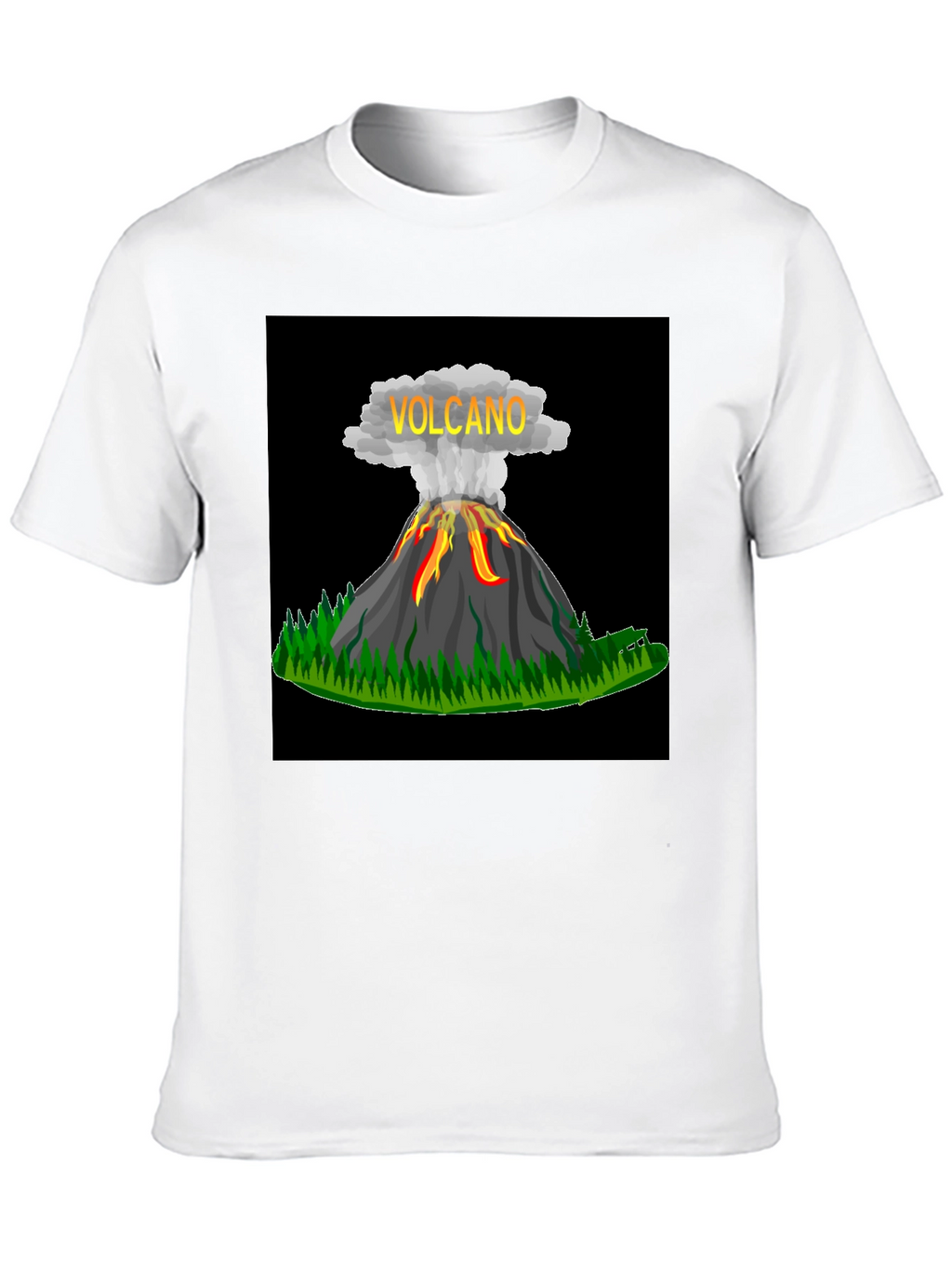 Volcano Graphic Black T-Shirt - Bold & Unique Design