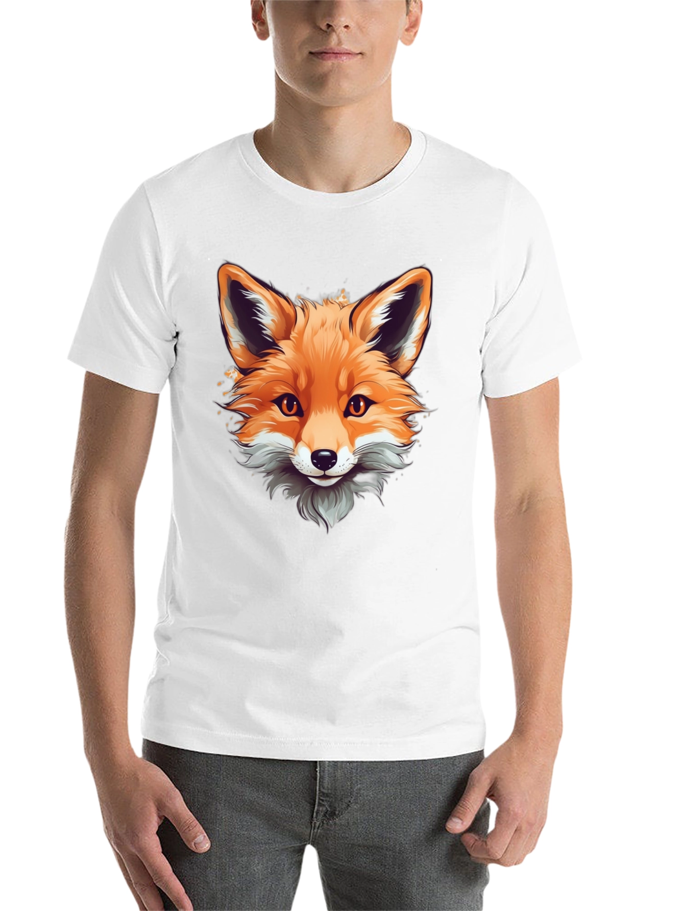 Fox Graphic Tee - Stylish Animal Print Shirt