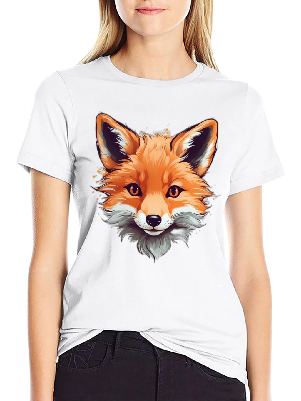 Fox Graphic Tee - Stylish Animal Print Shirt