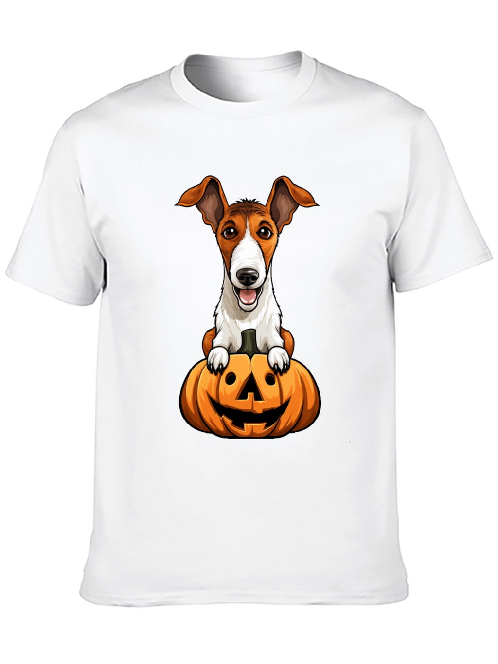 Dog on Pumpkin Halloween T-Shirt