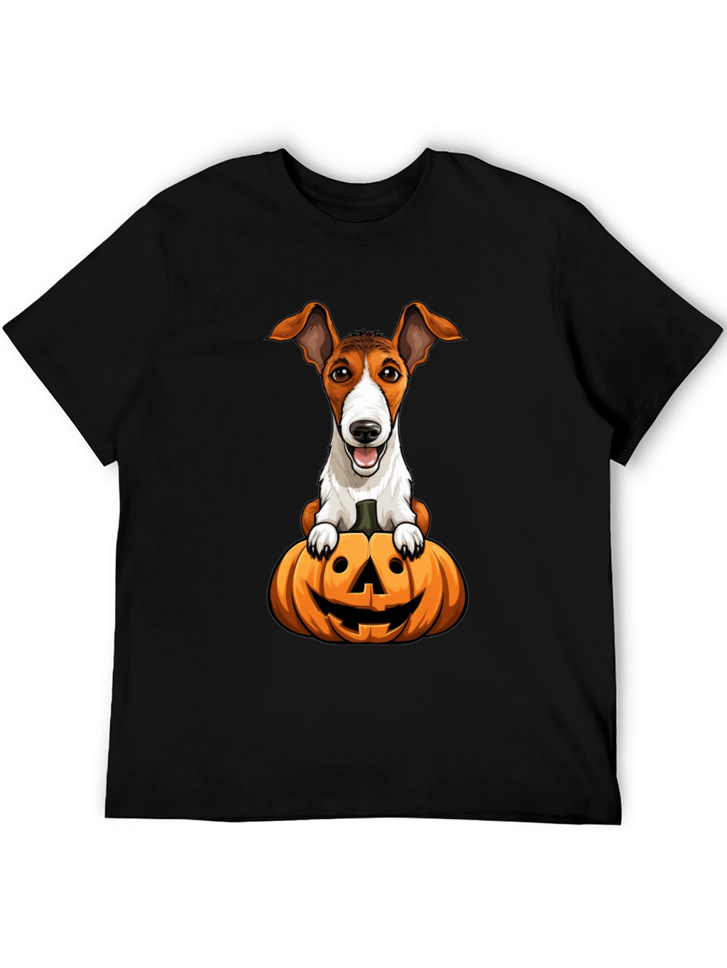 Dog on Pumpkin Halloween T-Shirt