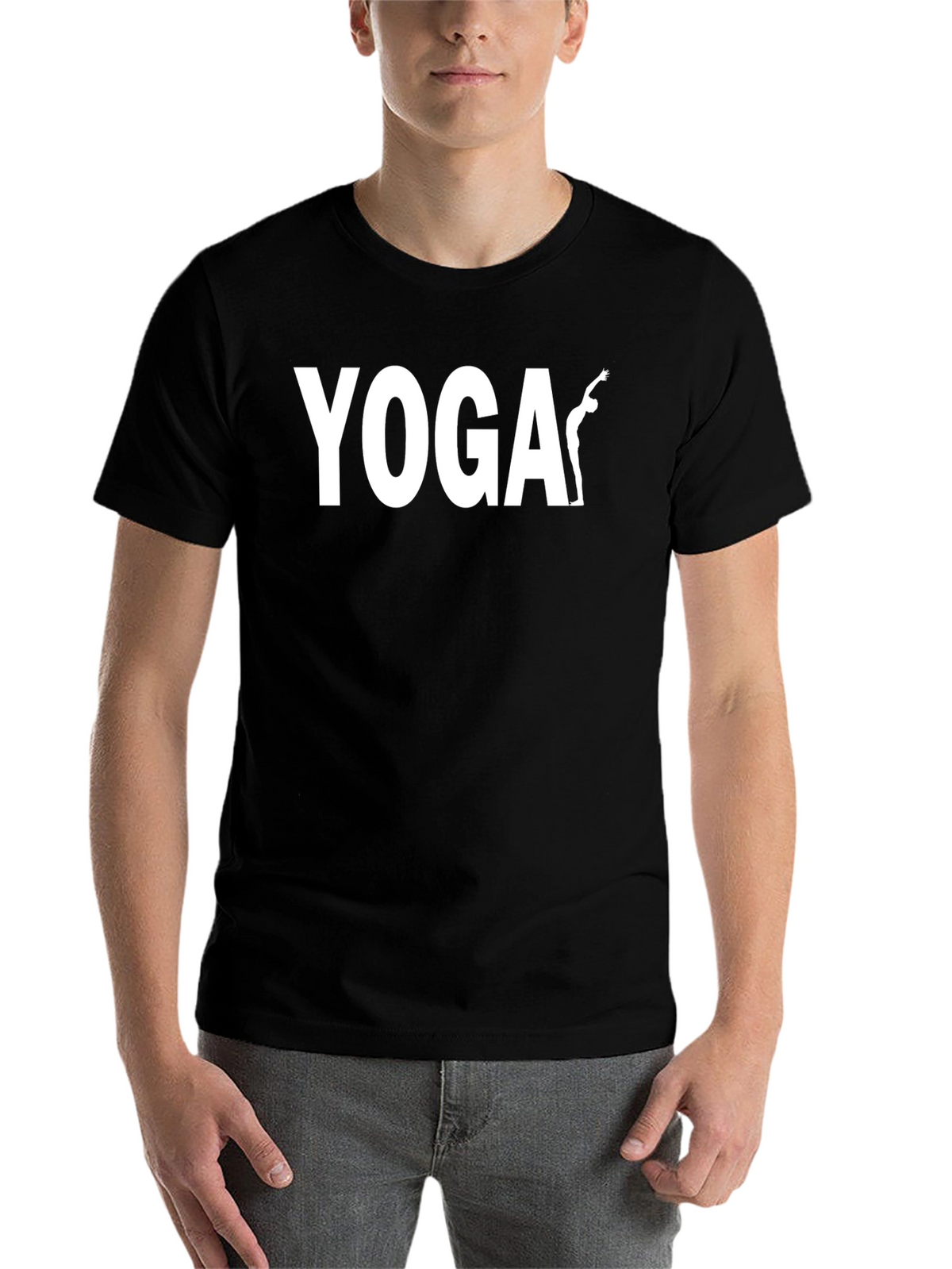 Yoga Graphic Tee - Black Cotton Shirt