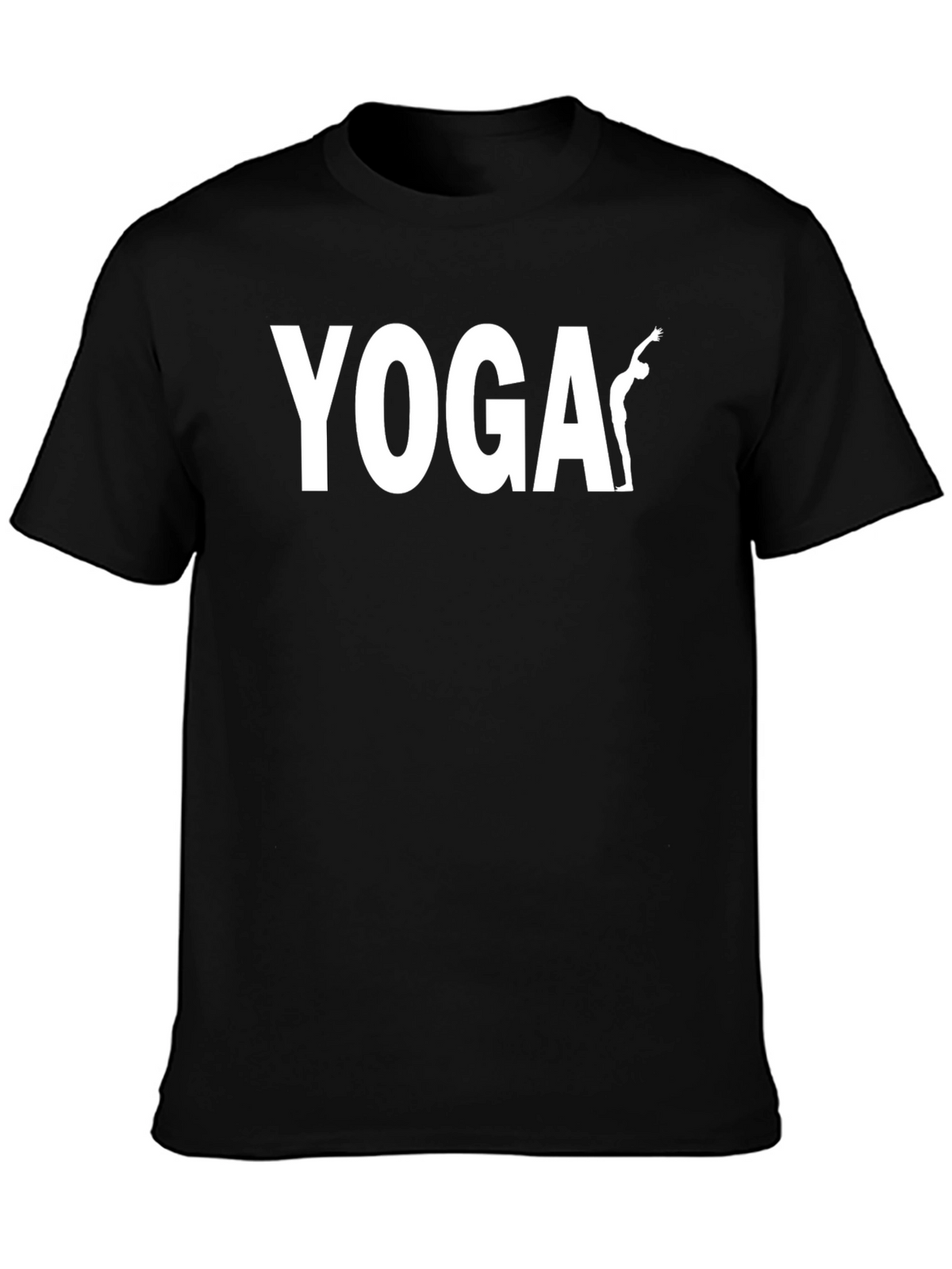 Yoga Graphic Tee - Black Cotton Shirt