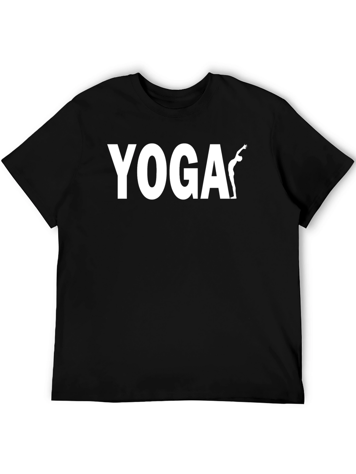 Yoga Graphic Tee - Black Cotton Shirt