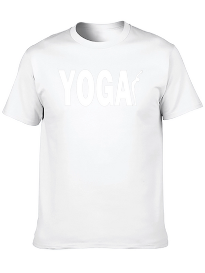 Yoga Graphic Tee - Black Cotton Shirt