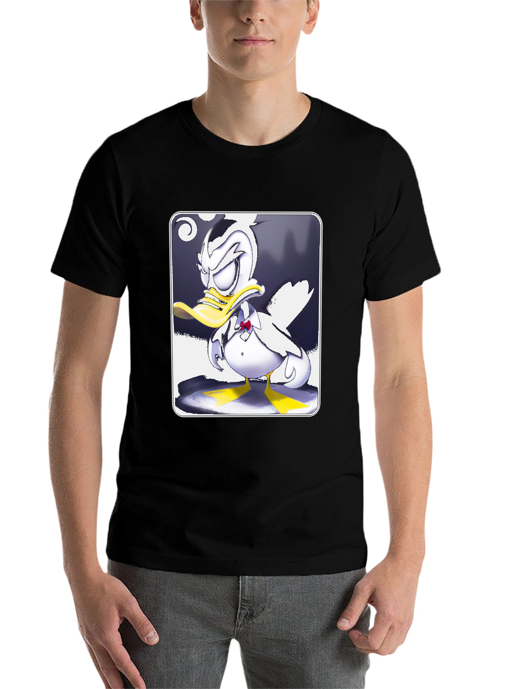 Grumpy Cartoon Duck Graphic Tee