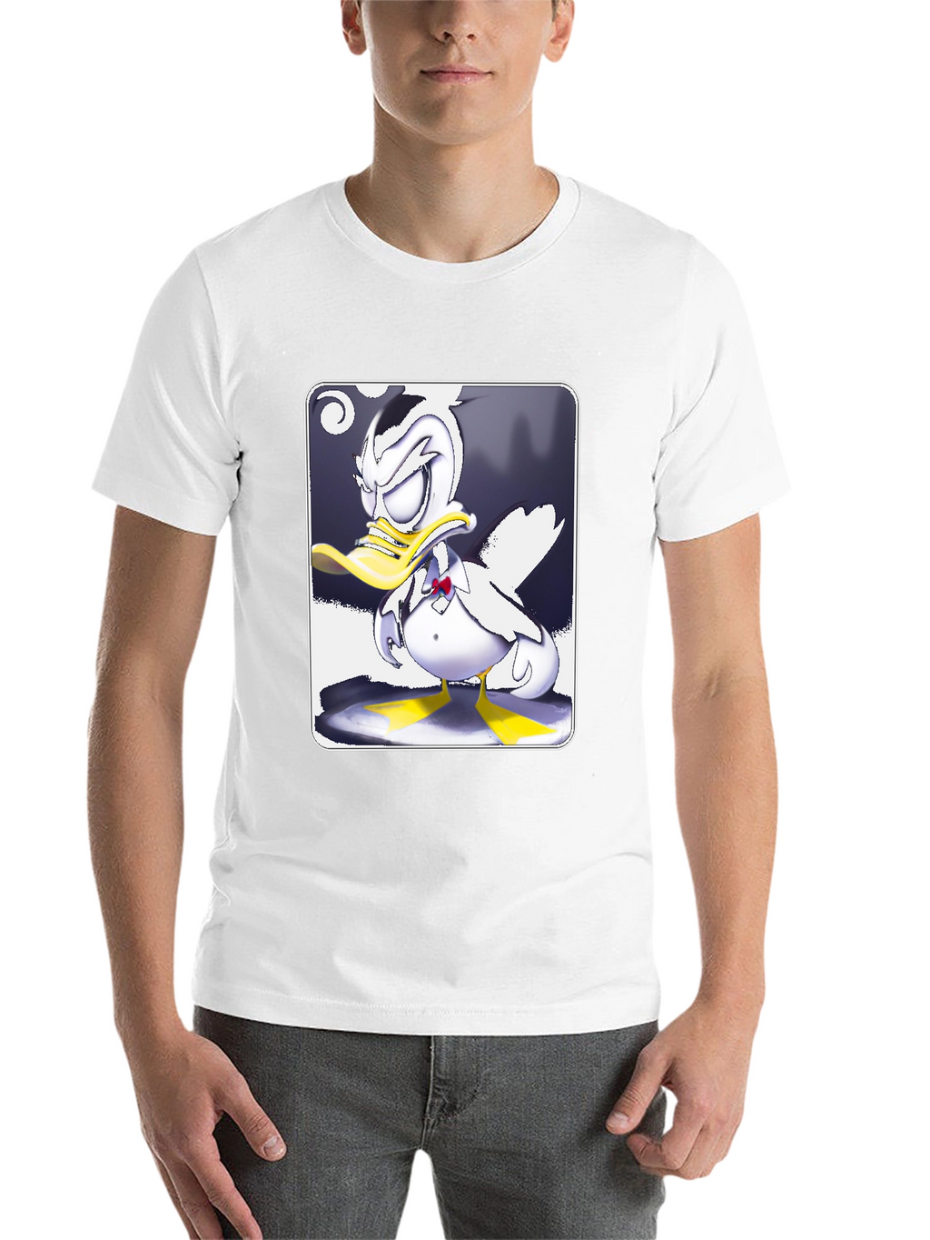 Grumpy Cartoon Duck Graphic Tee