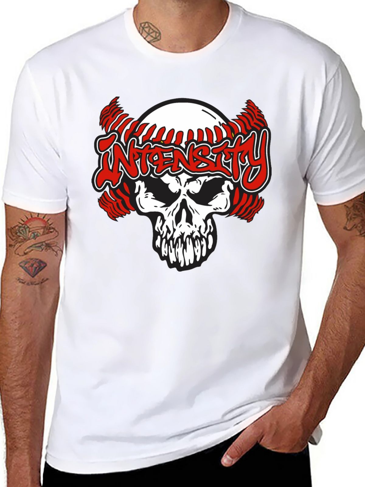 Intensity Skull Baseball T-Shirt