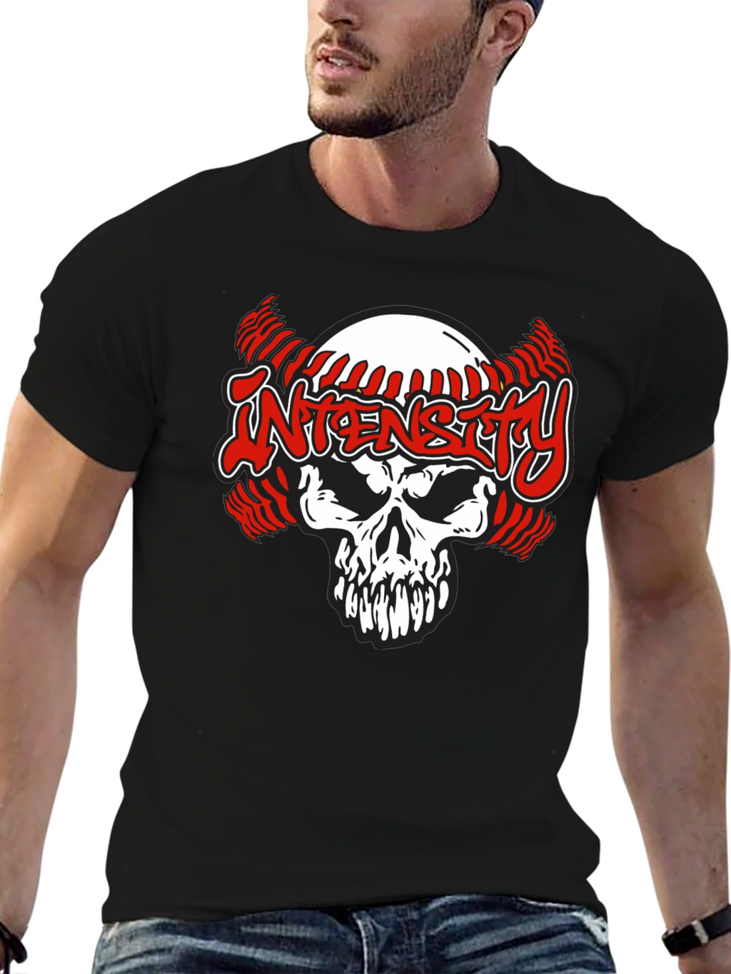 Intensity Skull Baseball T-Shirt
