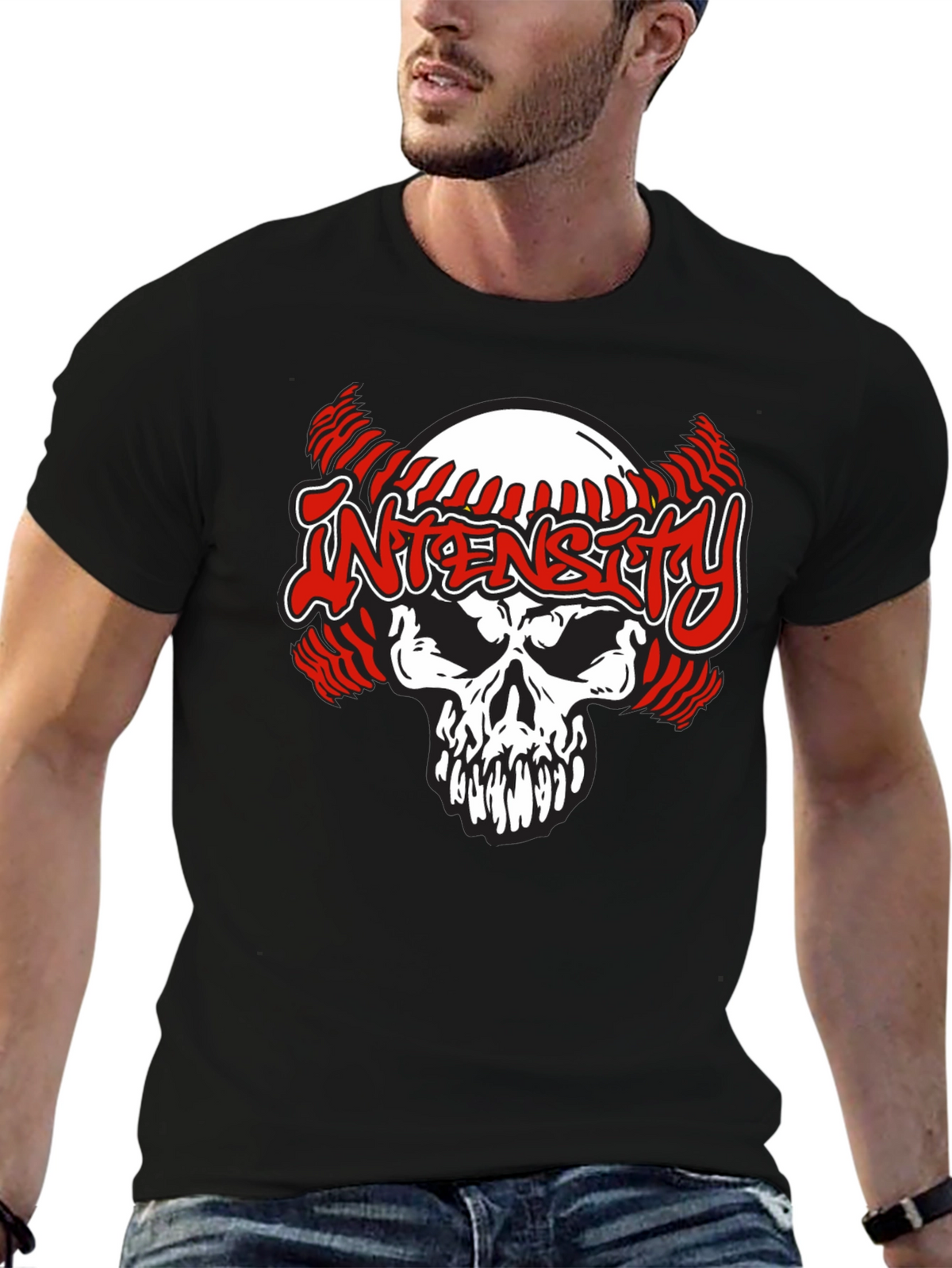 Intensity Skull Baseball T-Shirt