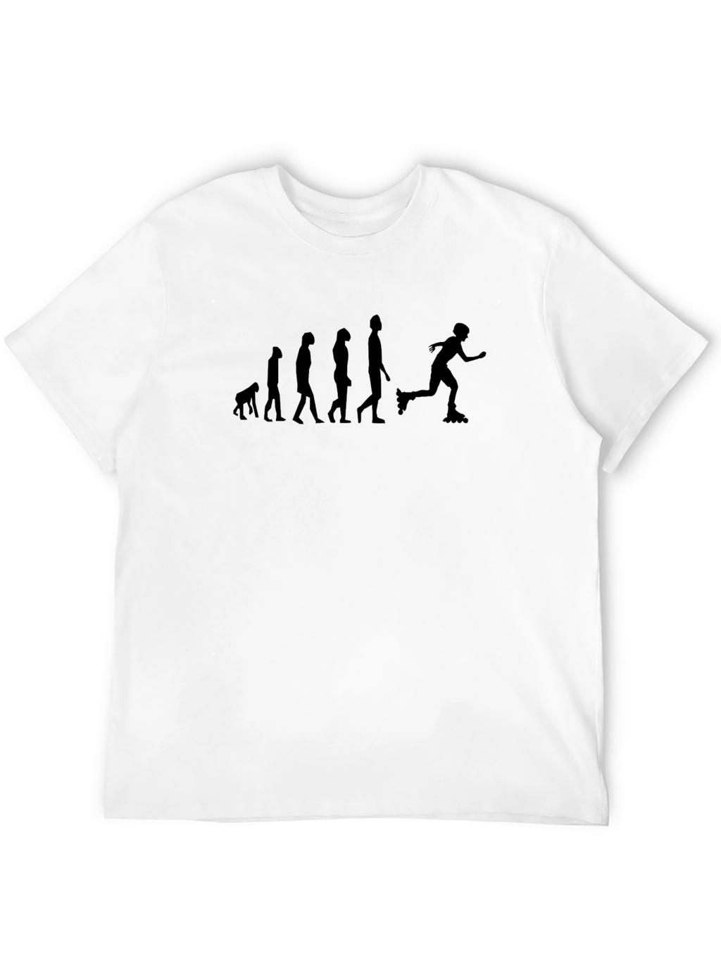 Evolution of Rollerblading Black T-Shirt