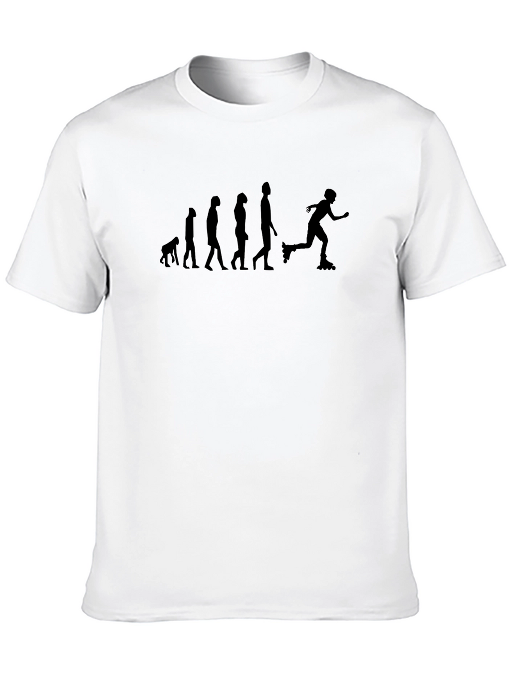 Evolution of Rollerblading Black T-Shirt