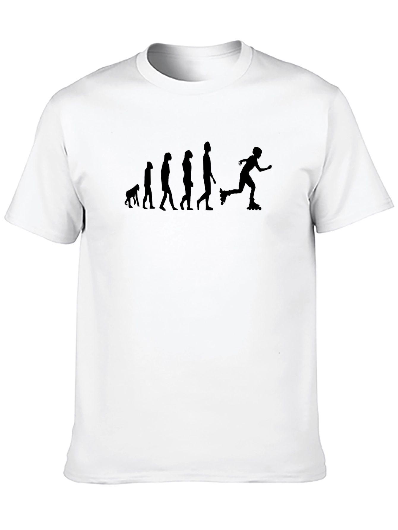 Evolution of Rollerblading Black T-Shirt