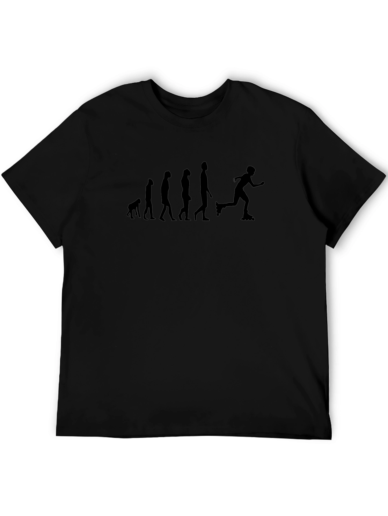 Evolution of Rollerblading Black T-Shirt