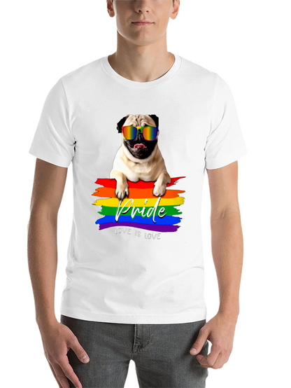 Pride Pug T-Shirt - Love is Love