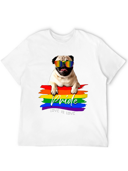 Pride Pug T-Shirt - Love is Love