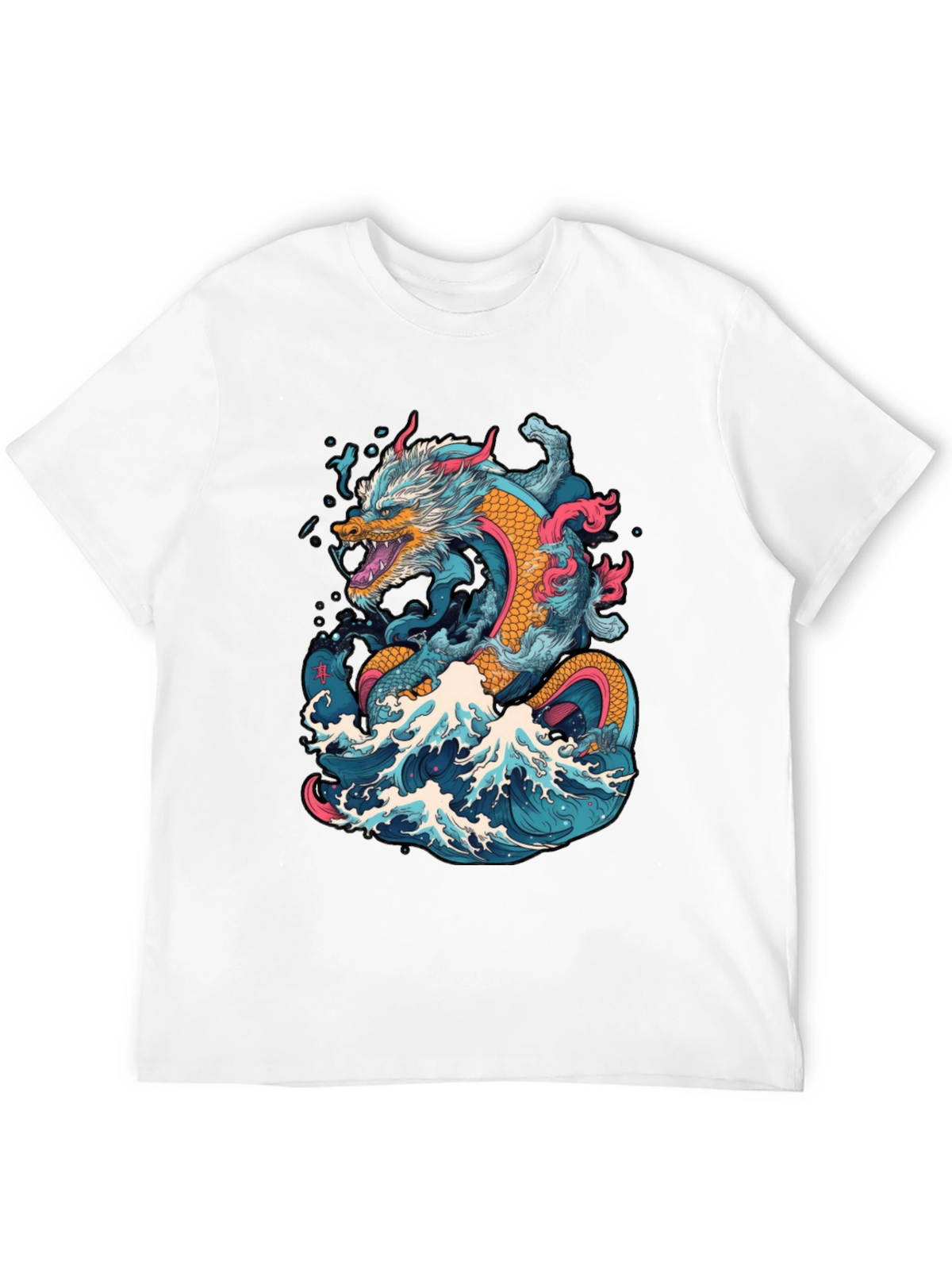 Dragon Wave Graphic Tee - Cool Design
