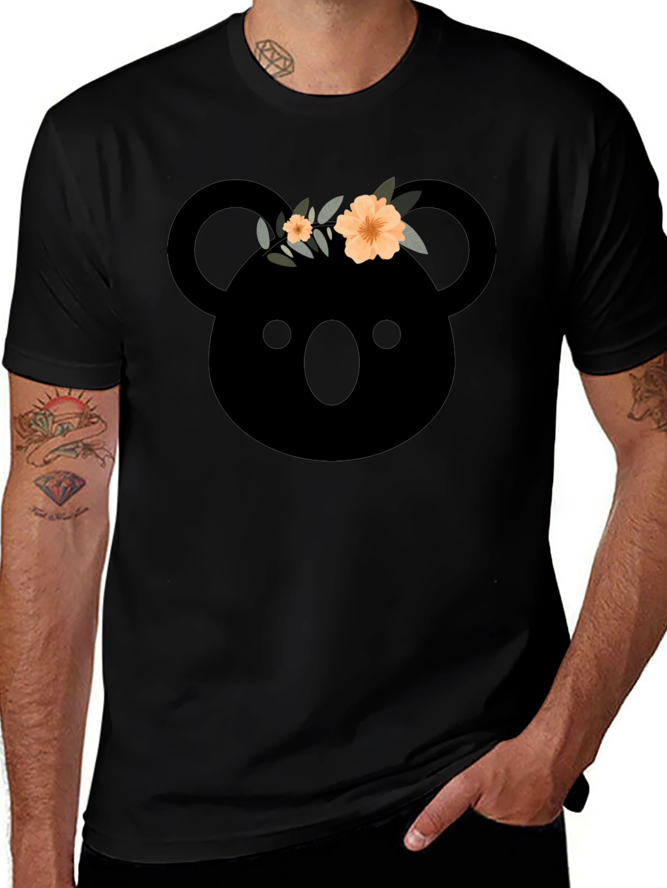 Koala with Flower Crown Graphic T-Shirt