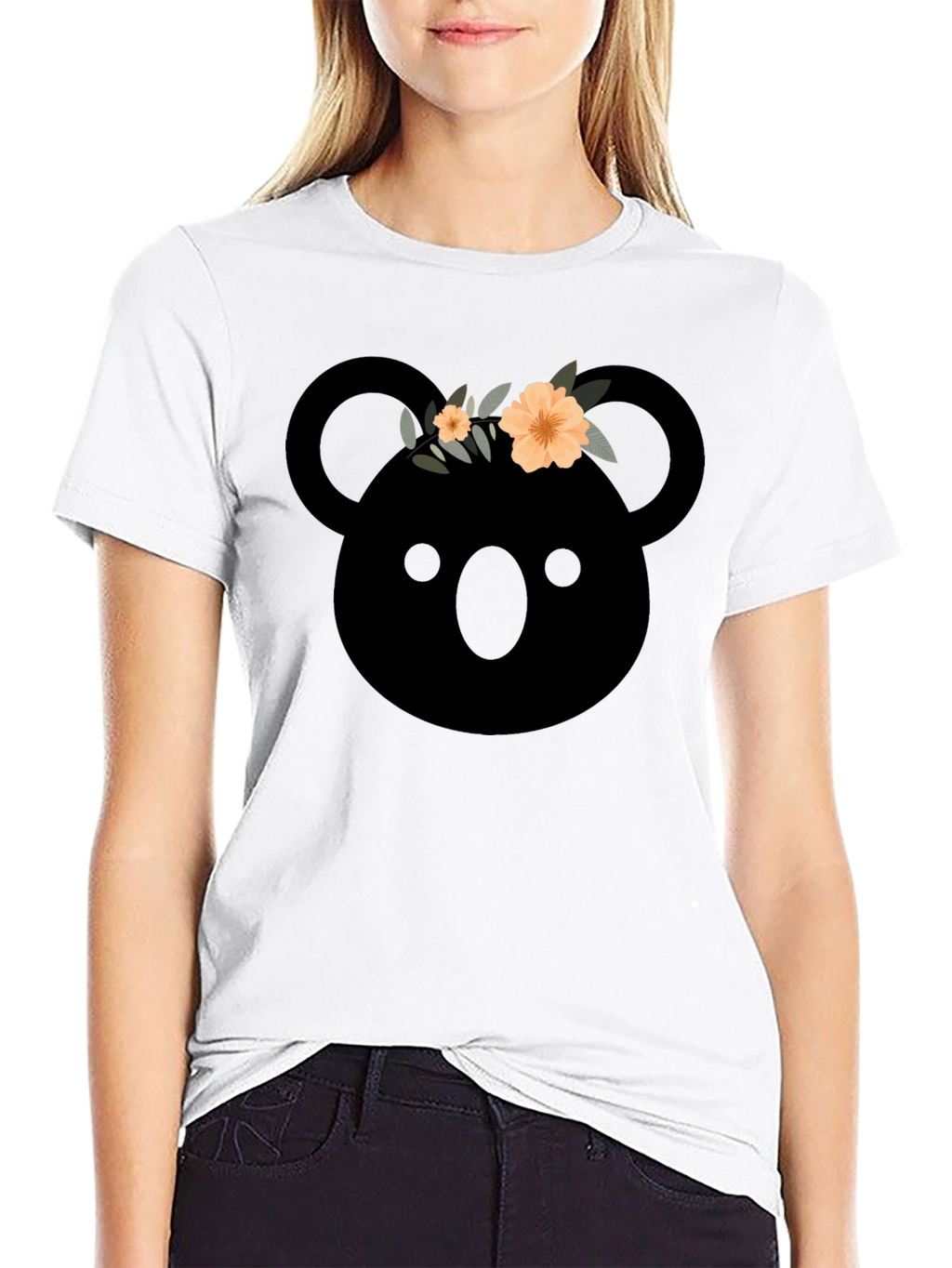 Koala with Flower Crown Graphic T-Shirt