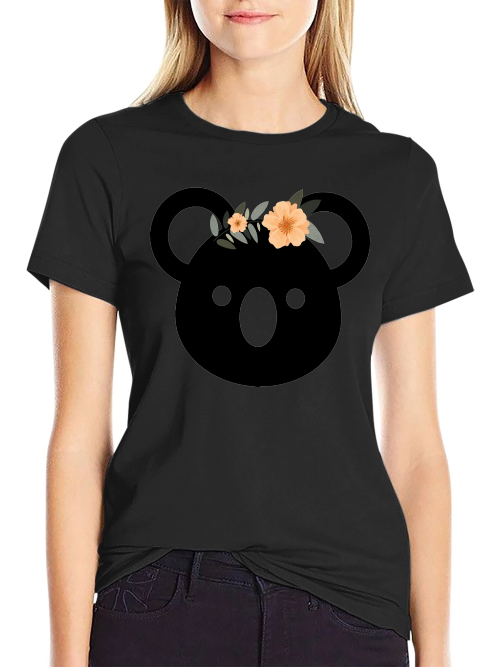 Koala with Flower Crown Graphic T-Shirt