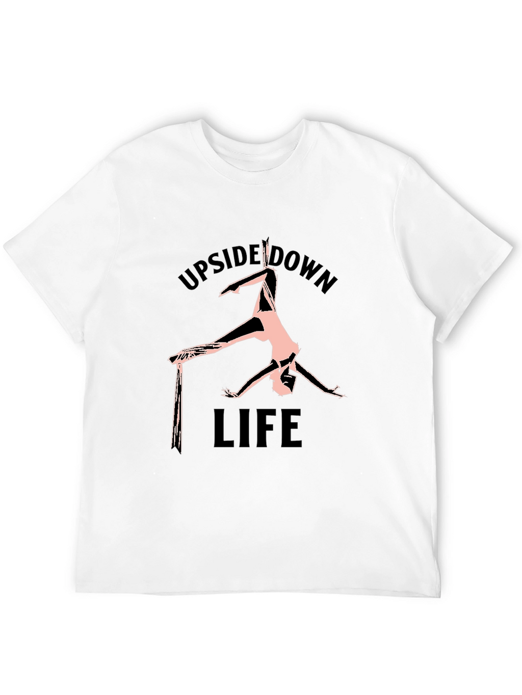 Upside Down Life Black Graphic T-Shirt