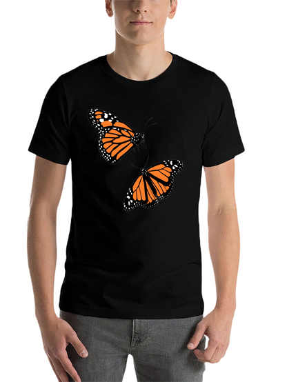Butterfly Print Crew Neck T-Shirt
