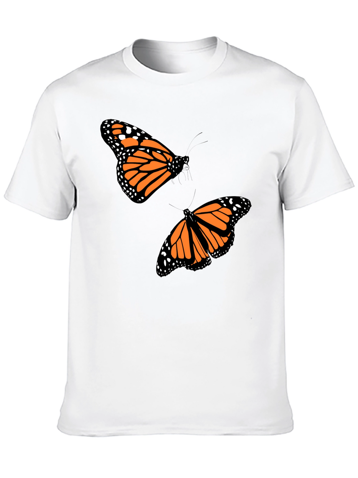 Butterfly Print Crew Neck T-Shirt