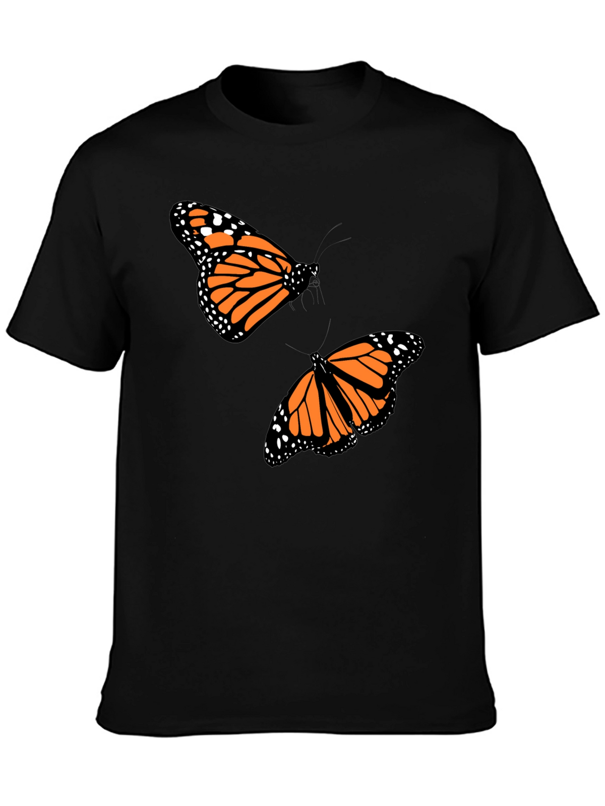 Butterfly Print Crew Neck T-Shirt