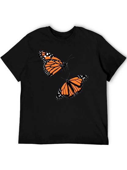 Butterfly Print Crew Neck T-Shirt