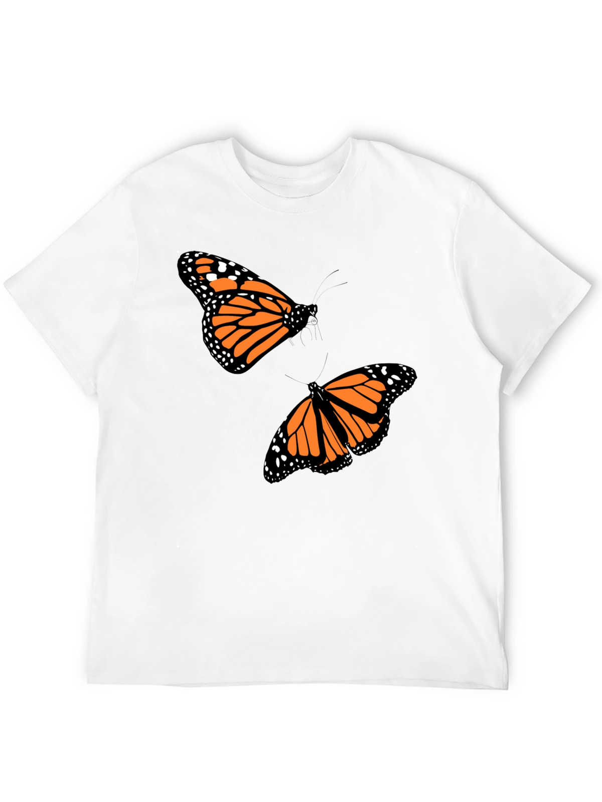 Butterfly Print Crew Neck T-Shirt