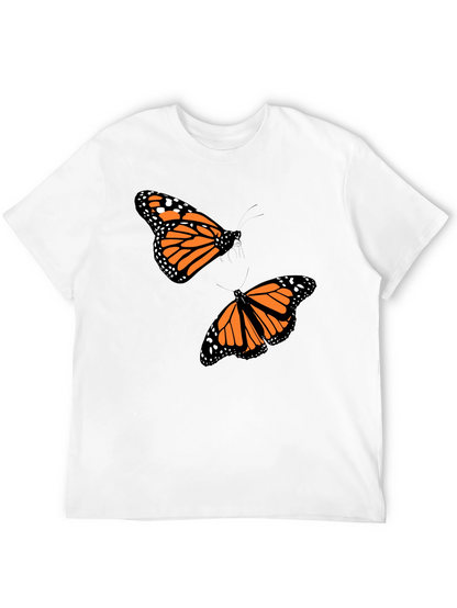 Butterfly Print Crew Neck T-Shirt