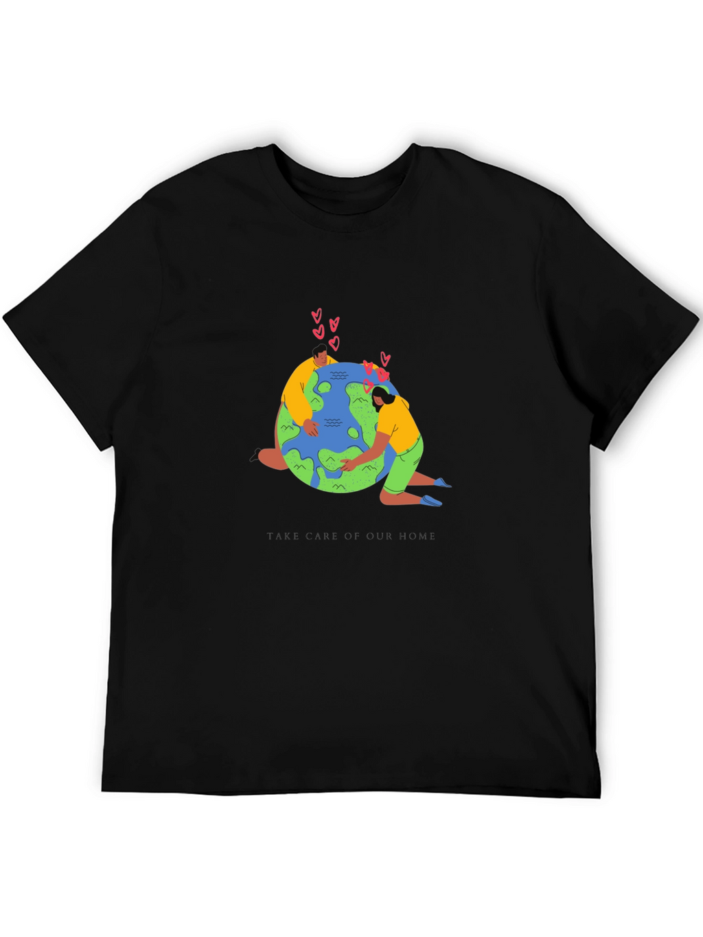 Love Our Earth Graphic Tee - Black Cotton