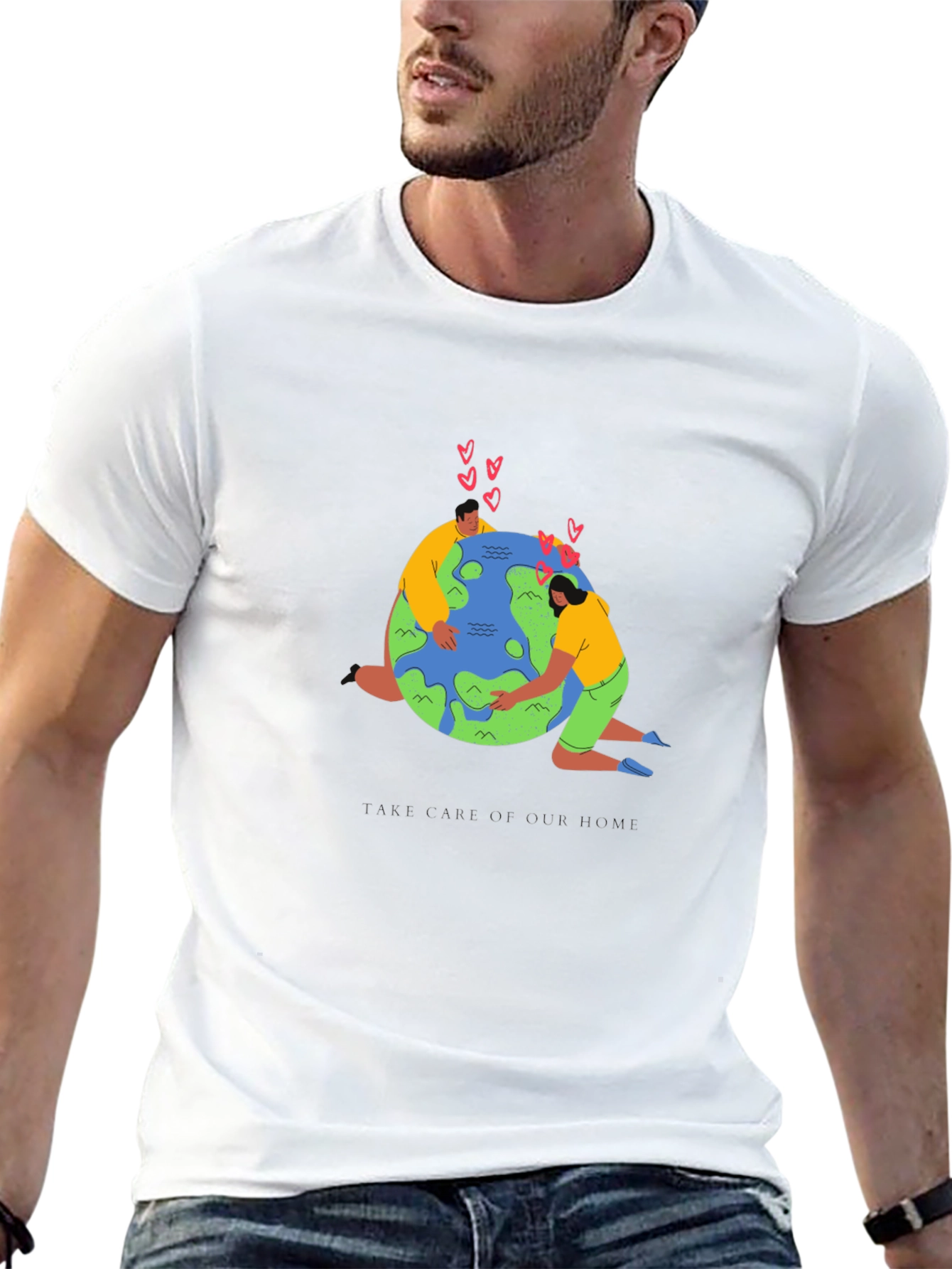 Love Our Earth Graphic Tee - Black Cotton