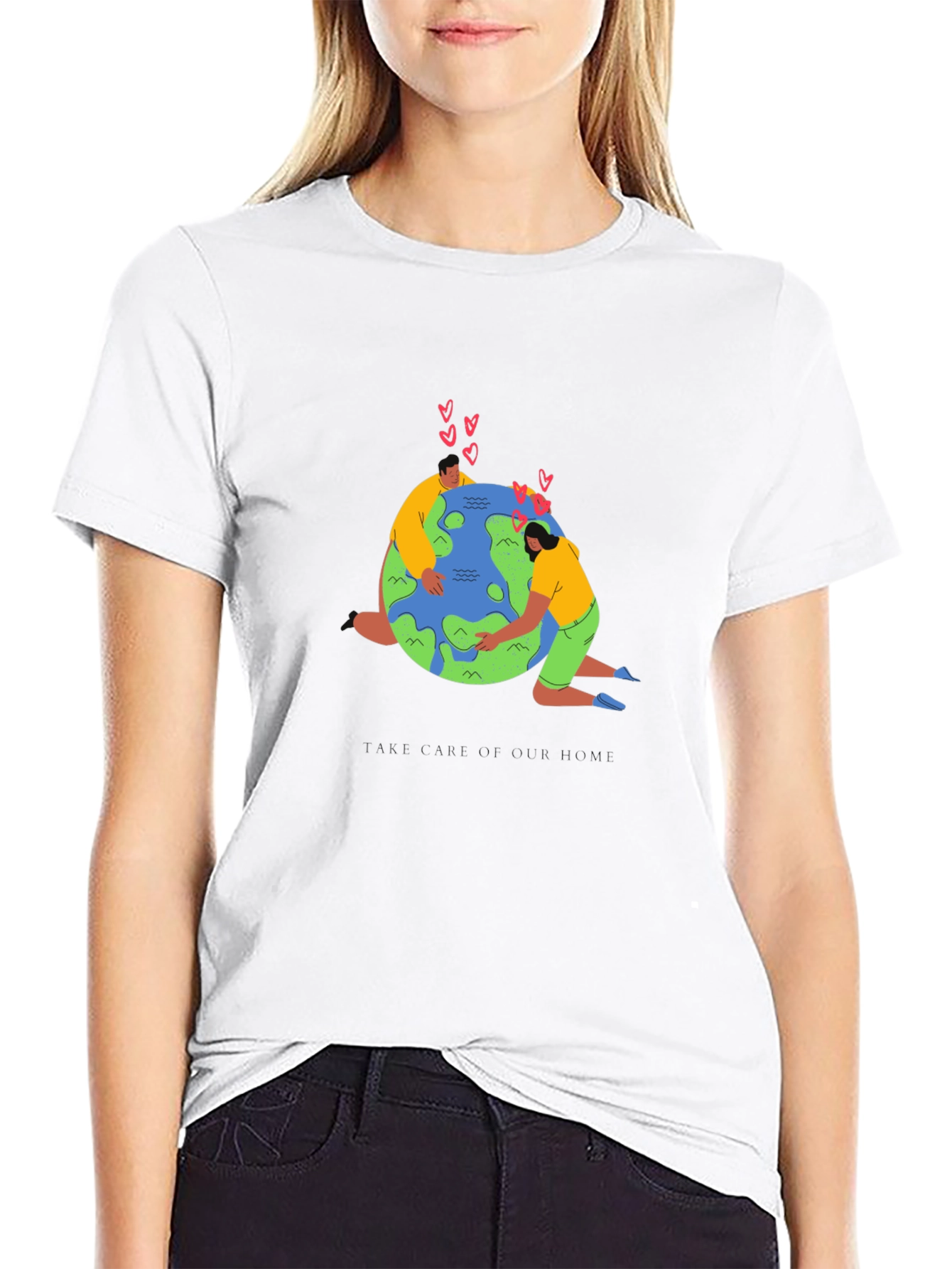 Love Our Earth Graphic Tee - Black Cotton