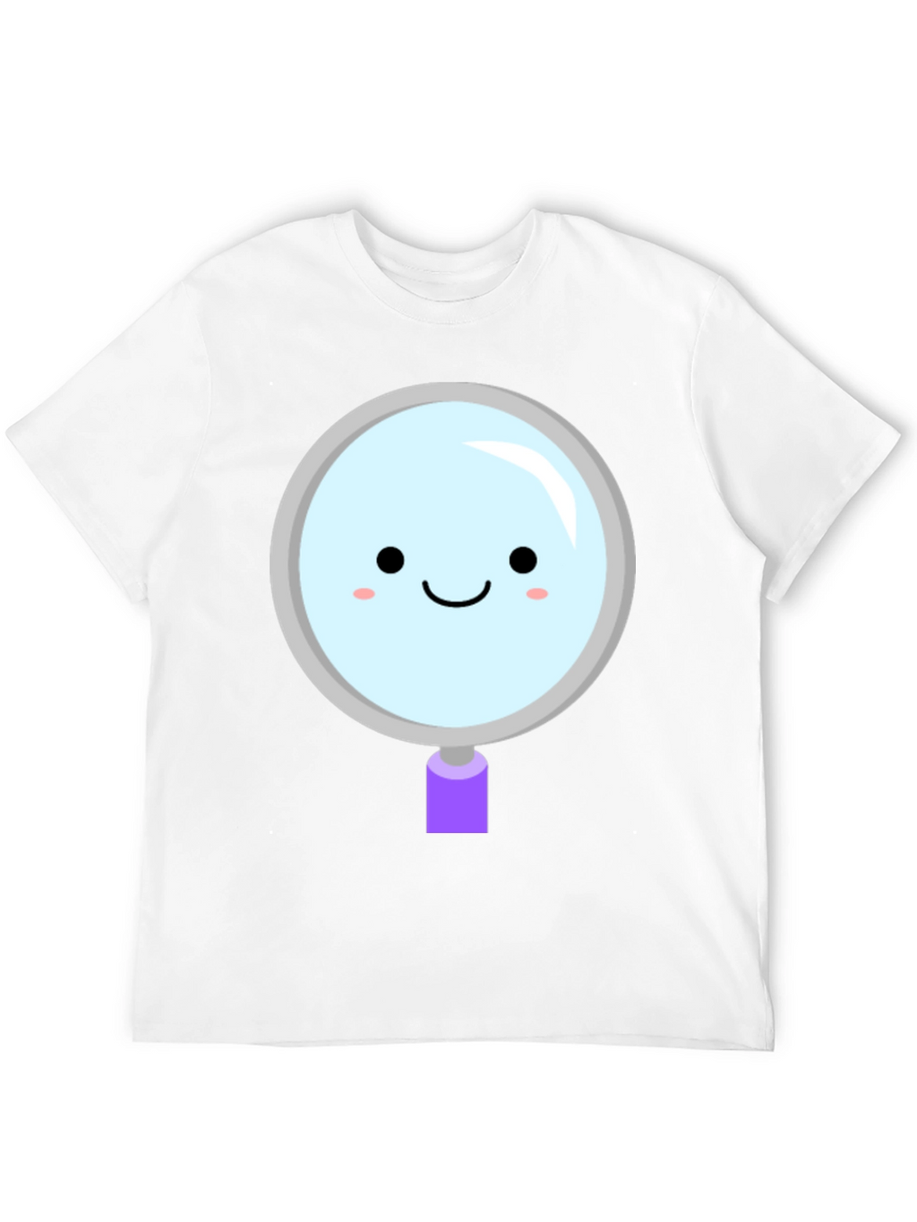 Cute Magnifying Glass Graphic Tee - Unisex Black T-Shirt