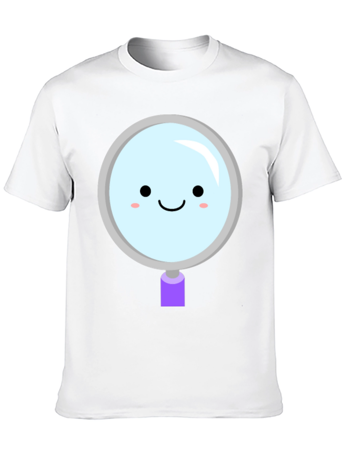 Cute Magnifying Glass Graphic Tee - Unisex Black T-Shirt