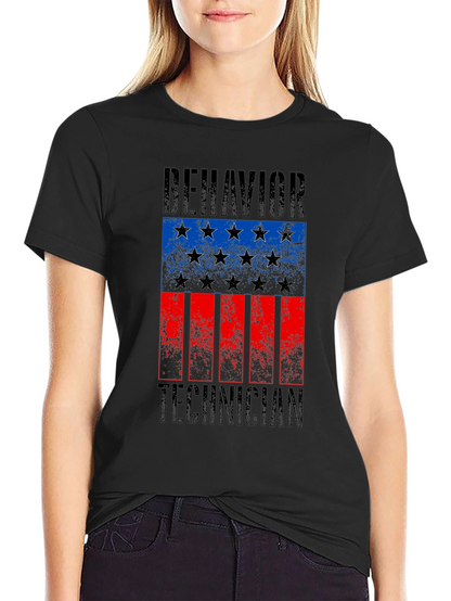 Behavior Technician Flag Graphic Tee