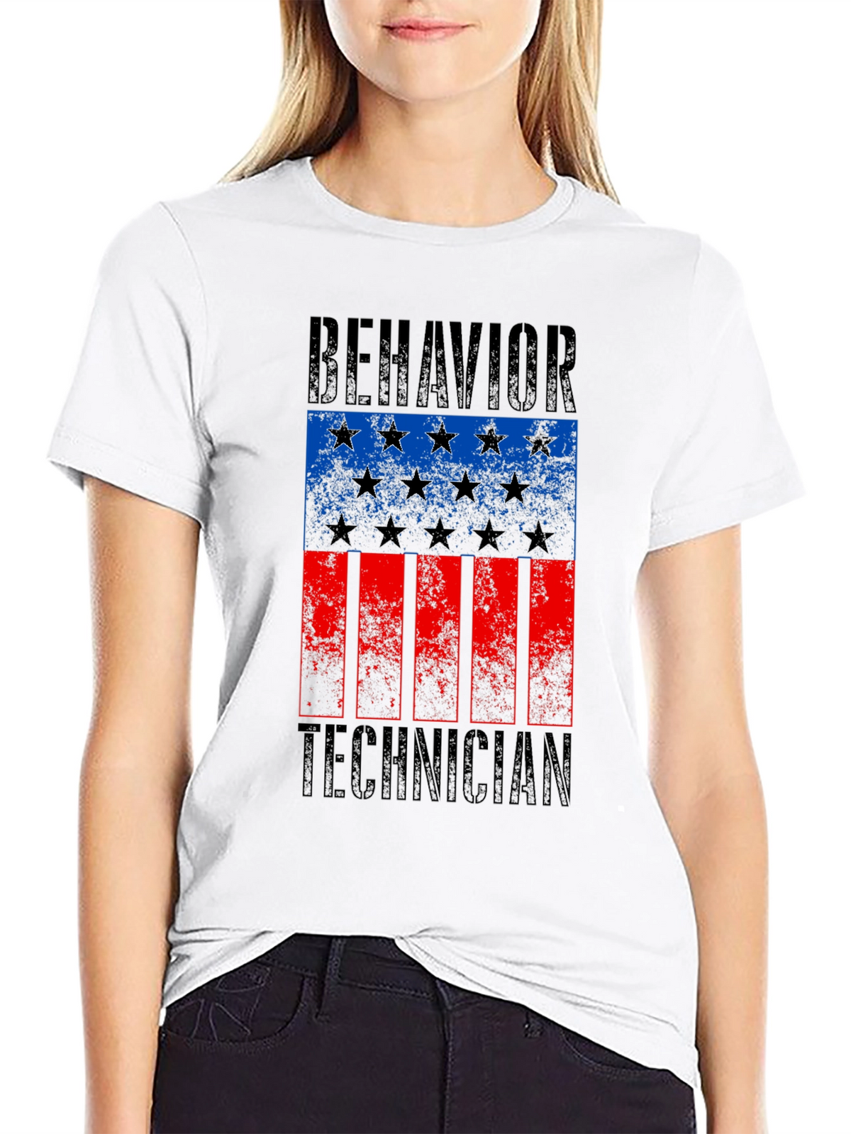 Behavior Technician Flag Graphic Tee